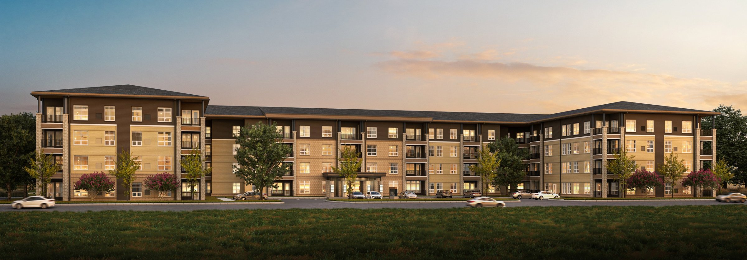 Rendering of Emra Sioux Falls at dusk